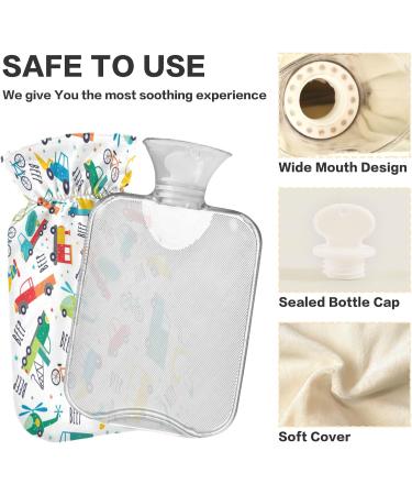 Beep 1L Hot Water Bottle with Cover - Ideal for Cramps Pain Relief & Warmth for All | Hot & Cold Compress for Children Men & Women - Buy Online on GoSupps.com