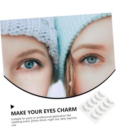 minkissy 5 Pairs Fake Eyelashes Volume Eyelashes False Lashes Faux Pesta as Postizas Naturales Makeup Lashes Lash Extension Accessories Beauty Eyelashes 3d Decorate Sharpen Artificial Fiber - Buy Online on GoSupps.com