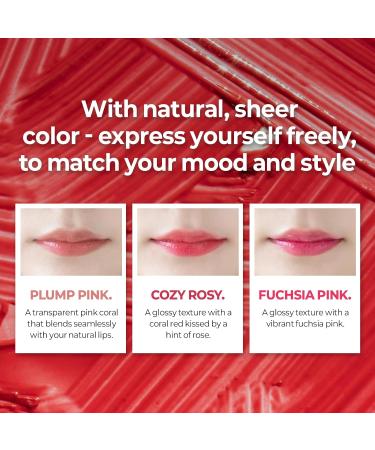 De:maf Demaf Gloss Balm Moisturizing Hydrating Lip Gloss Balm Sheer Tint Buildable Colour Glossy Shine Non-Sticky Long-Wear Lip Plumper Clean Beauty for Sensitive Lips (Cozy Rosy 0.12 oz) Cosy Rosy 0.12 Ounce (Pack  - Buy Online on GoSupps.com