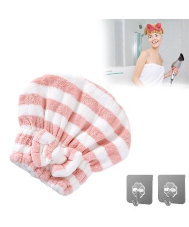 ZJQ New Super Absorbent Hair Towel Wrap for Wet Hair Microfiber Hair Drying Caps Wet Hair Towel Wrap Fast Drying Hair Turban Wrap Cap for Girls and Women for All Types of Hair (G)