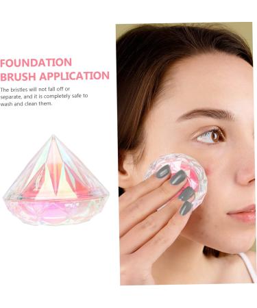 Angoily Foundation Brush Makeup Brush Creative Girl Cosmetics Brush Concealer Cream Brush Buffing Face Unique Cosmetic Tools Makeup Tool Creative Diamond Cosmetics Brush Shell Woman Docile - Buy Online on GoSupps.com