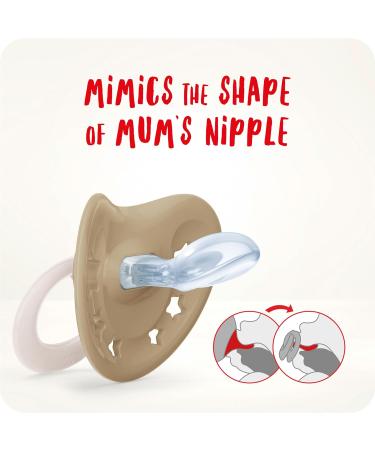 Nuk Signature Night Baby Pacifier - 0-6 Months BPA-Free Silicone Heart Shape Lights Up in Dark Calms 95% of Babies Blue Stars 2-Pack - Buy Online on GoSupps.com