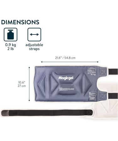 Medcosa Blue Magic Gel Ice Pack for Knee - Reusable Cold Wrap for Injuries - Adjustable Wraparound Straps - Buy Online on GoSupps.com