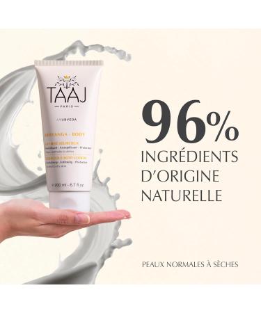TAAJ | Lait Iris Delhicieux | ABHYANGA | Hydrates Protects & Softens | For supple shower and refreshed skin | No Greasy Effect | 96% ingredients of natural origin | Cruelty Free | 200ml - Buy Online on GoSupps.com
