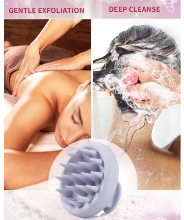 Vancone Scalp Massage Brush | Premium Shampoo & Head Massage Brush for Hair Growth & Dandruff Relief | Wet & Dry Use | Light Purple - Buy Online on GoSupps.com