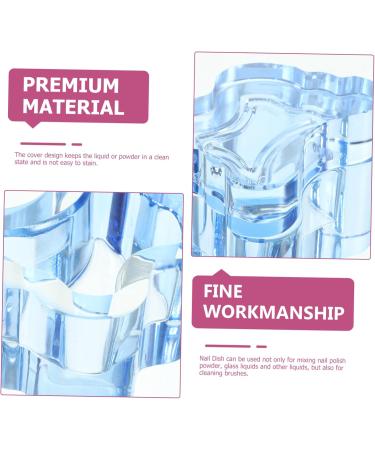 POPETPOP Manicure Thickened Butterfly Crystal Cup with Lid and Pen Wash Cup (transparent Pink) Manicure Tools Professional Mixing Cup Glass Nail Dish Manicure Nail Dish With Cover 7x5.6cm Blue - Buy Online on GoSupps.com