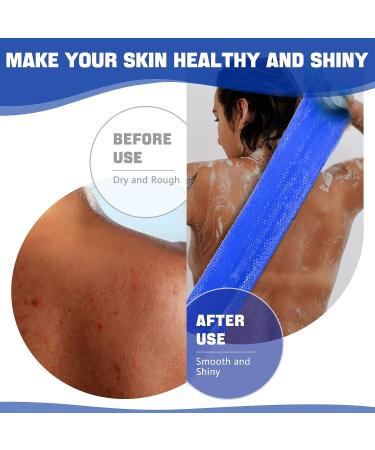 AmazerBath African Exfoliating Net Sponge 4-Piece Set - Gentle Body Scrubber with Rich Lather | 4 Colors (Pink, Yellow, Dark Blue, Black) - Buy Online on GoSupps.com