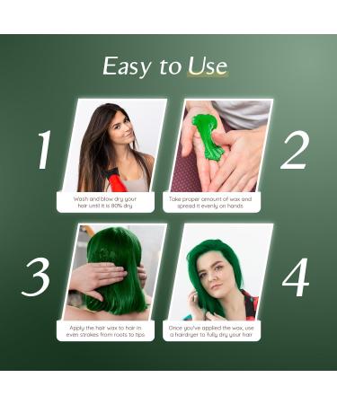 Herbishh Koloret Green Hair Color Wax - Vegan Temporary Hair Dye for All | Instant Washable Hair Paint 5.07 fl - Buy Online on GoSupps.com