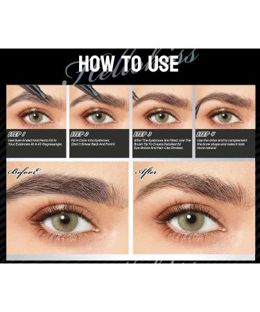 Curved Eyebrow Pen - Eyebrow Pencil Brow Pencil 2-in-1 Dual-Ended Microblading Eyebrow Pen with Micro-Fork-Tip and Precise Brush-Tip Create Natural Hair-Like Brows Long lasting brown - Buy Online on GoSupps.com