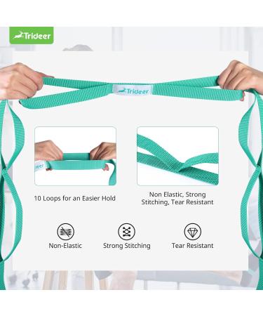 Trideer Stretching Strap - 10 Loop Non-Elastic Yoga Band for Physical Therapy and Exercise - Buy Online on GoSupps.com