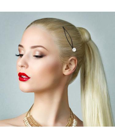 10 Black Geometric Bobby Pins - Minimalist Hair Clips for Women & Girls - Wedding Accessories - Buy Online on GoSupps.com