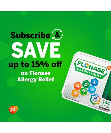 Flonase Allergy Relief Nasal Spray - 24 Hour Non Drowsy Medicine - 144 Metered Sprays - Buy Online on GoSupps.com