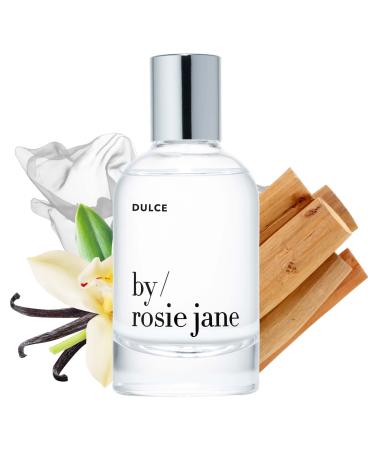 By Rosie Jane Eau De Parfum Spray (Dulce) - Clean Perfumes for Women - Essential Oil Mist with Notes of Vanilla Hinoki Wood Nude Musk - Paraben-Free Vegan Cruelty-Free Phthalate-Free (50ml) Dulce (Vanilla)