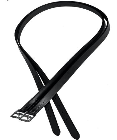 Majestic Ally Genuine Leather English Stirrup Leathers (Pack of 2) Black 54 Inches - Buy Online on GoSupps.com