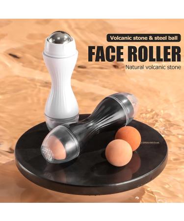 JPNK Oil Absorbing Volcanic Roller 2PCS - Portable Reusable Face Roller for Oil Control - Natural Stone Facial Tool for Skin Massage at Home or Travel - Buy Online on GoSupps.com