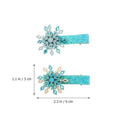 Frcolor 6Pcs Glitter Snowflake Hair Clips - Christmas Hair Accessories for Toddlers & Girls - Perfect Holiday Gift - Buy Online on GoSupps.com