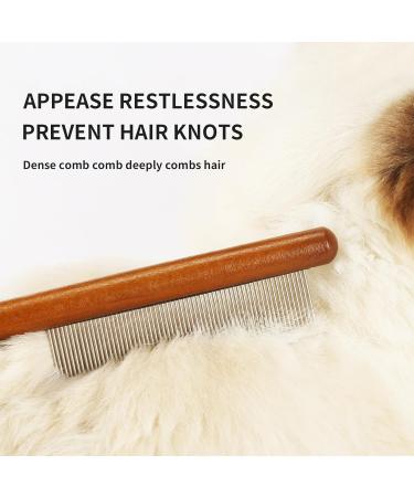 3pcs Flea Comb for Cats Dogs Kittens Wooden Pet Grooming Combs with Wide/Dense/Round Tip Metal Teeth Multifunctional Cat Combing Brush for Flea Lice Tick Tangled Long Hair Removing Hair Artifact - Buy Online on GoSupps.com