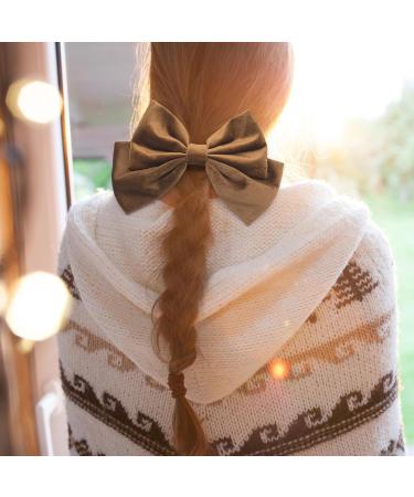Large Velvet Hair Bow 6 Pieces Girls Hair Clips Velvet Bows Hair Clip Stylish Hair Bows Clips for Thick Hair Women Hair Styling Accessories - Buy Online on GoSupps.com