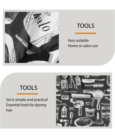 1 Set Hair Coloring Tools Diy Hair Dye Tool Hairdressing Cape Hair Dying Bowl Hair Cutting Apron Salon Dye Brush Hair Dye Shawl Black Outfit Perm Dyeing Plastic Brush Comb - Buy Online on GoSupps.com