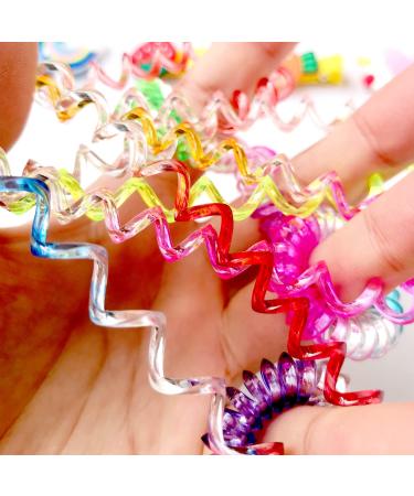 40 Pcs Spiral Plastic Hair Ties for Women & Girls - Clear, No Damage Coil Hair Ties for Thick Hair - Elastic & Small - Buy Online on GoSupps.com