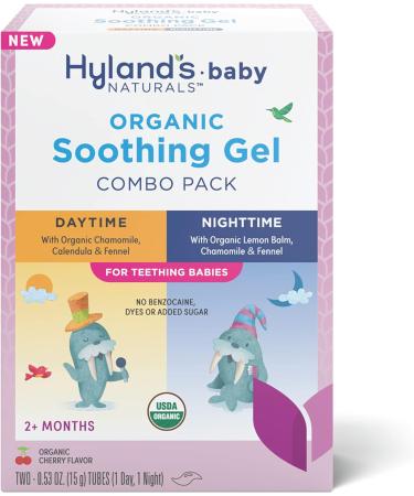 Hyland's Baby Organic Day/Night Soothing Gel - Cherry - 2 Tubes - 0.53 Oz.