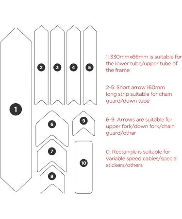 HAHOME Bike Frame Protection Sticker | High Impact Road & Mountain Bicycle Guard Tape | Protects from Scratches & Dings - Clear - Buy Online on GoSupps.com