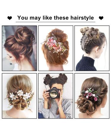 HOOJIH 2PCS Messy Bun Hair Piece Tousled Updo Hair Extensions, Dark Blonde, Large & Medium | Curly Wavy Ponytail Hairpieces for Women - Buy Online on GoSupps.com