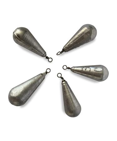 Beauty Shop 5X Pear Lead with Swivel Eyelet 20-120g Ground Lead Sea Lead Olive Lead Fishing Lead 5x 20g