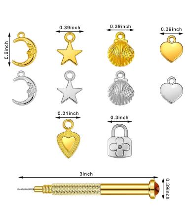 Inbagi 150pc Nail Piercing Charms Set with Tools - Dangle Nail Art Jewelry for Women & Girls - Buy Online on GoSupps.com