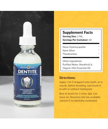 Medicinal Foods Original Dentite Cavity Healing Tooth Armor Liquid Clinically Strengthen Enamel with Remineralization Drops Hydroxyapatite - 2 Oz - Buy Online on GoSupps.com
