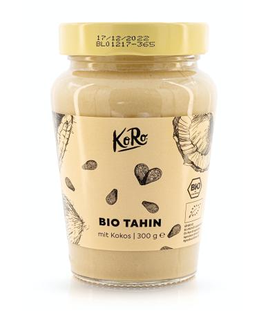 KoRo - Flavored Tahini - Silky Smooth - Ideal for baking - Sweet spread - Ground Sesame Paste - Fine sesame flavor for Asian dishes - High fiber content - Protein source - Nut-Free - Gluten-Free (Organic Tahini Coconut)