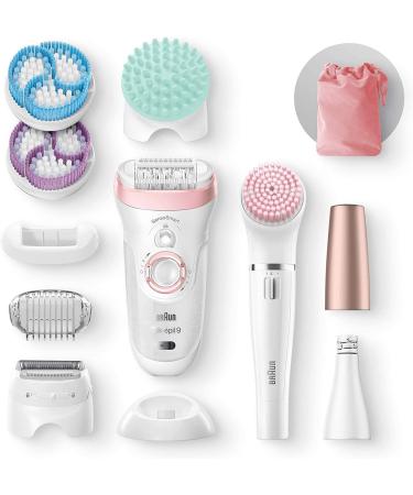 Braun Beauty Set 7-in-1 Hair Removal Epilator with Lady Shaver and Face Exfoliator - UK 2 Pin Plug - Gifts for Women - White/Pink - Buy Online on GoSupps.com