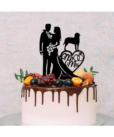 Couple Wedding Cake Topper Bride And Groom With Labrador Retriever Dog Cake Topper Custom Dog Pet Topper Personalized Wedding Topper Bride Cake Topper Gift for Wedding Anniversary - Buy Online on GoSupps.com