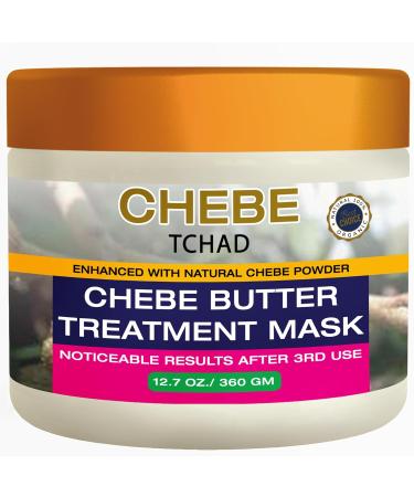 AMALICO Chebe Powder Hair Treatment Mask - 100% Natural Chebe Powder for Hair Growth Chebe Butter for Hair Growth Moisturized Chebe Hair Mask for Dry Damaged Hair and Growth - 12.7 Ounce