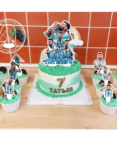 49Pcs Soccer Star Cake Decorations with Soccer Star Cupcake Toppers Cake Topper for Soccer Boys Birthday Party Cake Toppers Decorations - Buy Online on GoSupps.com