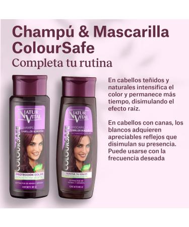  NaturVital NaturVital ColourSafe Burgundy Keratin Shampoo revives colour strengthens and protects 300 ml - Buy Online on GoSupps.com