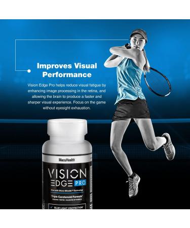 Eye Supplement for Athletes Formula with Lutein Zeaxanthin and Meso-Zeaxanthin Eye Supplements Omega 3 Essential Carotenoids for Eyes - (90 Softgels 3 Month Supply) Vision Edge Pro 90ct - Buy Online on GoSupps.com