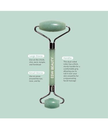 Buy Mint Green Tea Jade Crystal Facial Roller | Spa Quality Skincare Tool for Radiant Skin - International Shipping Available - Buy Online on GoSupps.com