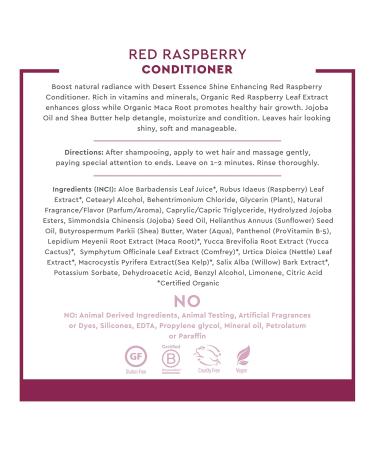 Desert Essence Red Raspberry Conditioner 250 ml - Natural Hair Care | International Shipping Available - Buy Online on GoSupps.com