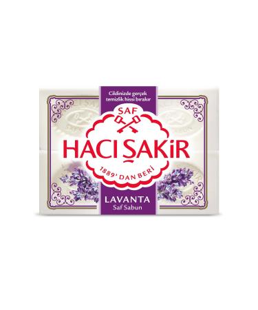 hacisakir Pure Soap with Lavender 4x150g Turkish Pure and Natural (Set of 2 total 2lb (Lavender)