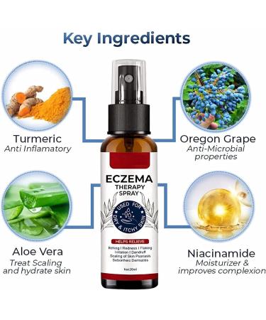 Eczema Therapy Spray Natural Eczema Relief Spray Eczema Treatment Fast Acting Itch Relief (1Pcs) - Buy Online on GoSupps.com
