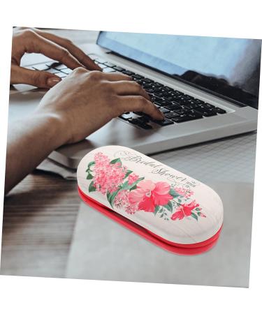 Homsfou Double-Layer Glasses Case - Travel Lens Storage Box PU Leather Red | Organizer for Glasses & Lenses - Ideal for Home & Travel - Buy Online on GoSupps.com