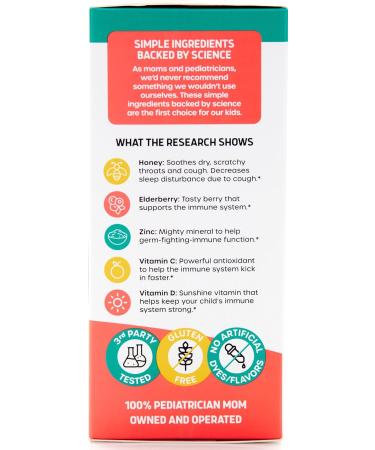 Organic Children's Cough Medicine | Natural Cough Syrup with Immune Boosters | Honey Berry Flavor | Ages 1+ | 4 FL OZ - Buy Online on GoSupps.com