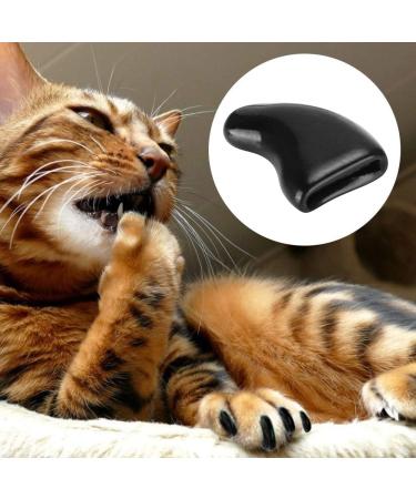 Biitfuu 100pcs Cat Claw Caps - Soft Nail Protectors Cool Black Cat Claw Covers with Adhesives for Safe and Comfortable Play - Buy Online on GoSupps.com