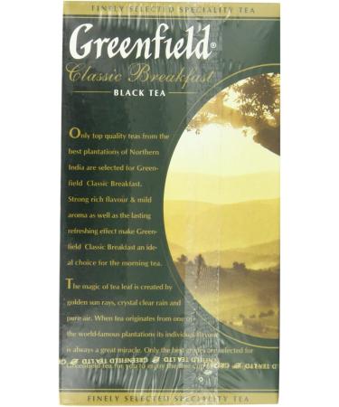 Greenfield Tea Classic Breakfast 25 Count by Krasniy October Inc - Buy Online on GoSupps.com