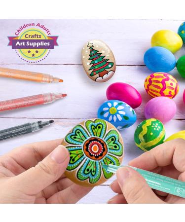 JR.WHITE Acrylic Paint Pens for Rock Painting, Canvas, Wood, Glass - Set of 12 Craft Markers for Adults & Kids - Buy Online on GoSupps.com