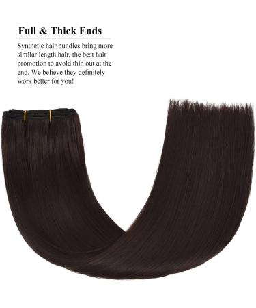 Yamel Training Hair Weave Weft Hair Extensions Medium Brown Straight 16 Inch 100g Synthetic Hair Extensions for Training Weft Medium Brown - Buy Online on GoSupps.com