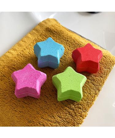 4 x Star Bathing Balls - Natural Handmade Foam Bath Gift Set for Kids | Perfect Birthday Gifts & Bathing Toys | Zimpli Kids Spa Bubble Bombing Set - Buy Online on GoSupps.com