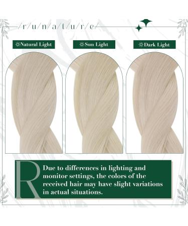 Runature Clip-In Extensions - Real Remy Human Hair 50cm Blonde 3pcs #60 | Premium Quality Clip Hair Extensions - Buy Online on GoSupps.com