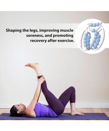 Buy Rad Fascia Muscle Roll - Adjustable Leg Massage Roller with 15 Rolls & 360 Rotation for Muscle Relaxation Calf & Neck Relief - Ideal for Yoga & Bodybuilding - Blue - Buy Online on GoSupps.com